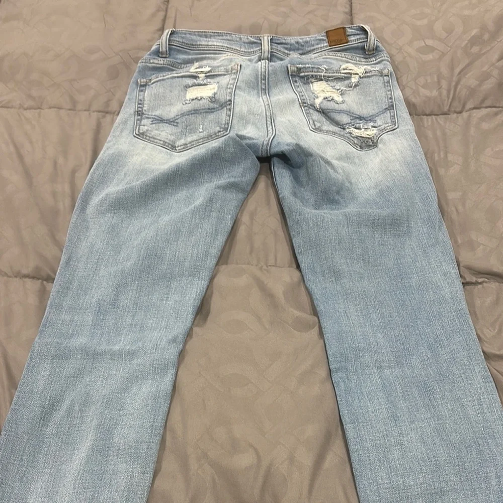 BKE Blue Boyfriend Jeans with Distressed Details - Picture 5 of 5